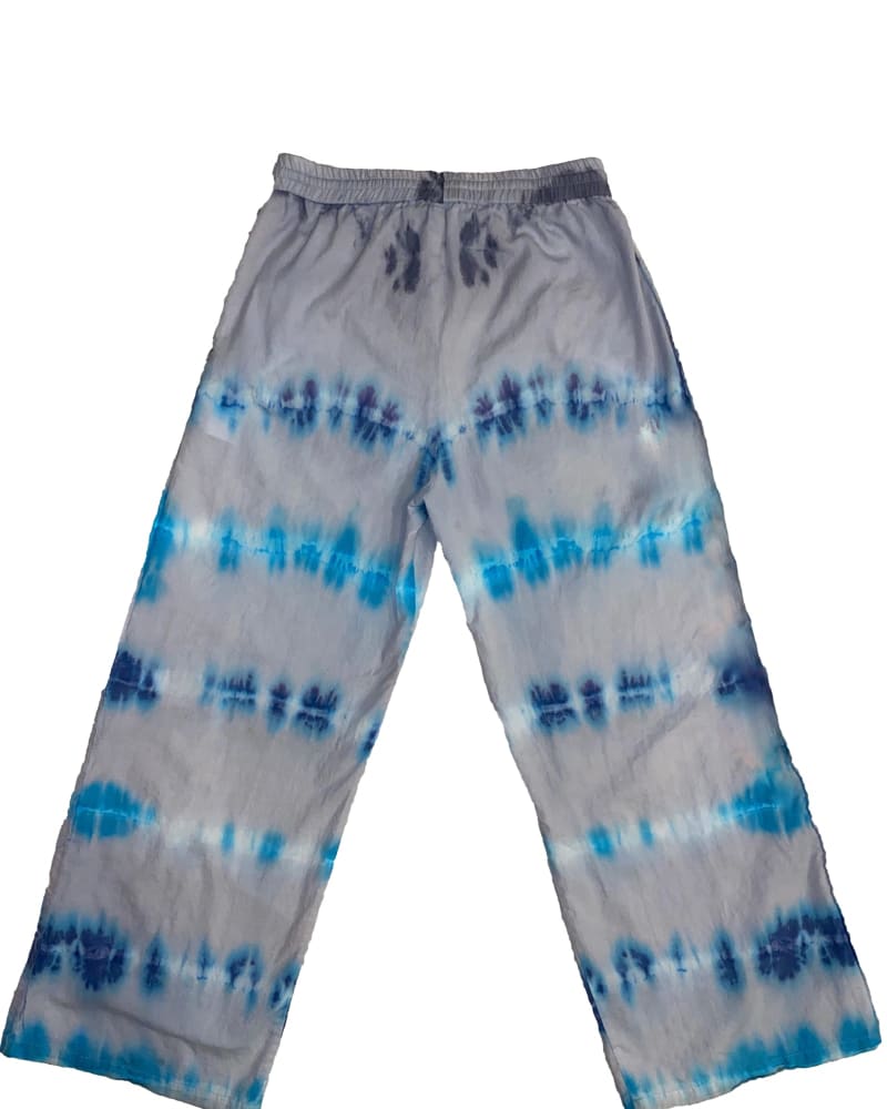 Front of a size 6 Wide Leg Pants in Tidal Tie-Dye by Baja East. | dia_product_style_image_id:291728